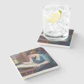 Ablesen 2 steinuntersetzer (Seitenansicht)