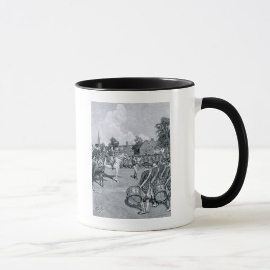 Ablesen der Erklärung vor Washington Tasse (Rechts)