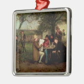 Ablesen der Nachrichten Silbernes Ornament (Links)
