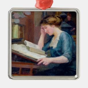 Ablesen Silbernes Ornament