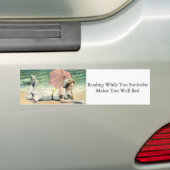 Ablesen, während Sie Spaß ein Sonnenbad nehmen Autoaufkleber (Auf Auto)