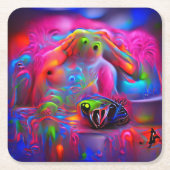 Ablutophobie Rechteckiger Pappuntersetzer (Vorderseite)