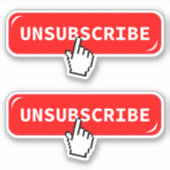 Abmelden Button Contour-Cut Sticker (Vorderseite)