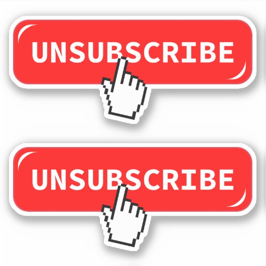 Abmelden Button Contour-Cut Sticker (Vorderseite)