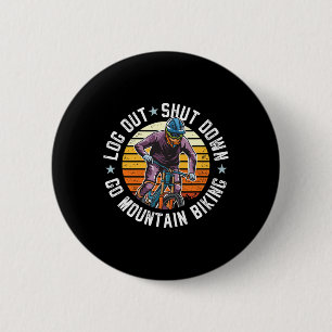 Abmelden Herunterfahren Mountainbiken Hobby Freize Button