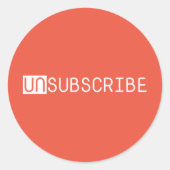 abmelden runder aufkleber (Vorderseite)