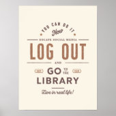Abmelden und zur Bibliothek gehen Poster (Vorne)