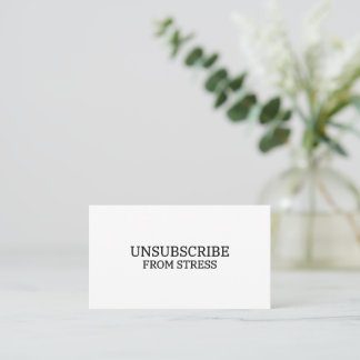 Abmelden von Stress Minimalist Professional Visitenkarte