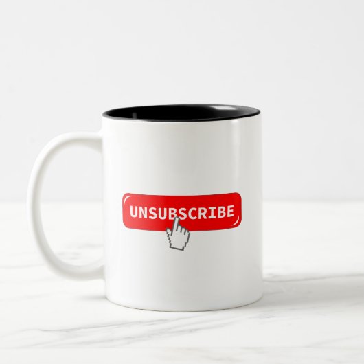 Abmeldetaste - Funny Coffee Tasse (Links)