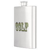 Abmessungen des Golf Picture Logos, klassische Hip Flachmann (Links)