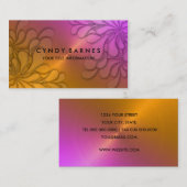 Abmessungen Orange Pink Sheen Visitenkarte (Vorne/Hinten)