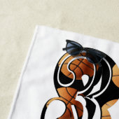 Abmessungen Orangefarbener Basketball Nummer 33, Strandtuch (Beispiel)