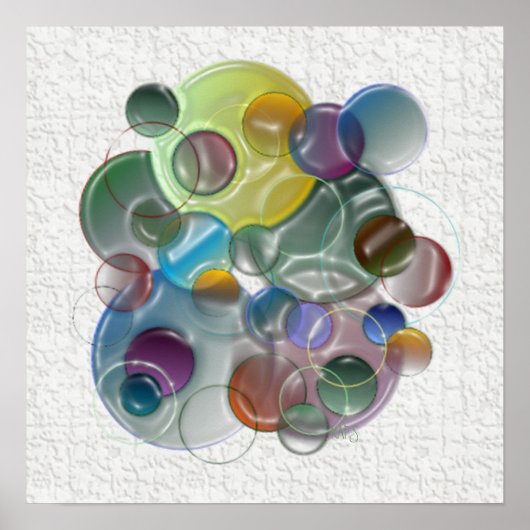 Abmessungen Rundformen Multicoloren Poster (Vorne)