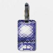 Abmessungen Square-Navy-H Gepäckanhänger (Rückseite vertikal)