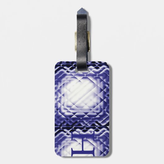 Abmessungen Square-Navy-H Gepäckanhänger (Rückseite vertikal)