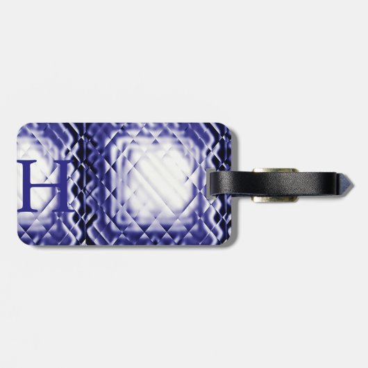 Abmessungen Square-Navy-H Gepäckanhänger (Rückseite horizontal)