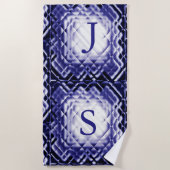 Abmessungen Square-Navy-JS Strandtuch (Vorderseite)