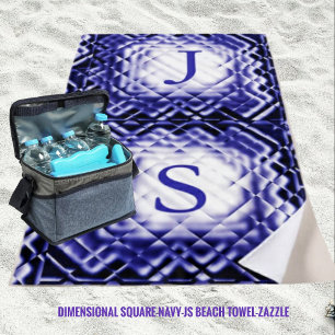 Abmessungen Square-Navy-JS Strandtuch