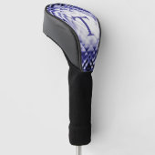 Abmessungen Square Navy-T Golf Head Cover Headcover (angewinkelt)