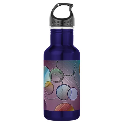 Abmessungen und Ringe Edelstahlflasche (Vorderseite)