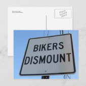 Abmontagezeichen für Fahrräder Postkarte (Vorne/Hinten)