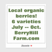 Abnehmbares weißes Vinyl, Werbeaktion Aufkleber (Blatt)