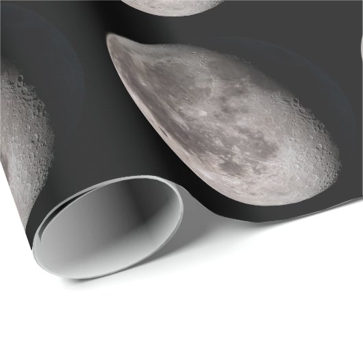 Abnehmende Gibbbondphase der NASA-Bilder Geschenkpapier (Rolleneckpunkt)