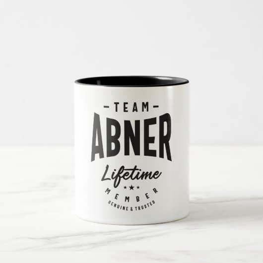 Abner Lifetime Member Personalisiert Name Abner Zweifarbige Tasse (Mittel)