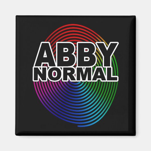 Abnormale Abby normal gefärbte, gekochte Spirale C Magnet (Vorne)