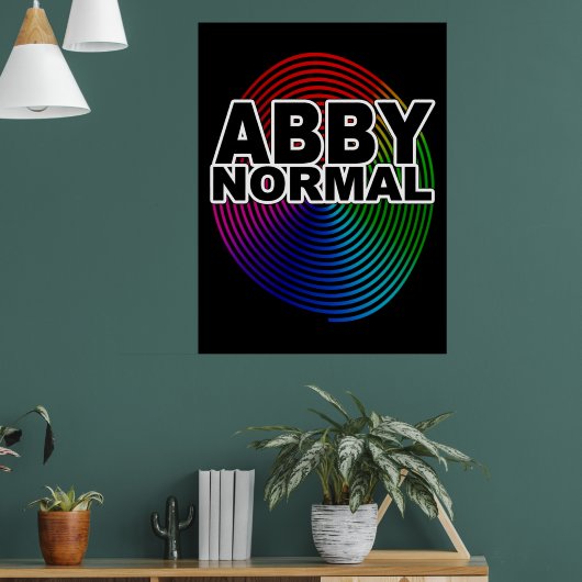 Abnormale Abby normal gefärbte, gekochte Spirale C Poster (Wohnzimmer 1)