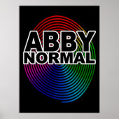 Abnormale Abby normal gefärbte, gekochte Spirale C Poster (Vorne)