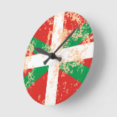 Abnutzt Ikurriña Runde Wanduhr (Winkel)