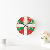 Abnutzt Ikurriña Runde Wanduhr (Zuhause)