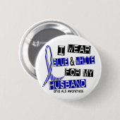 Abnutzung ALS I blau und Weiß für meinen Ehemann Button (Vorne & Hinten)