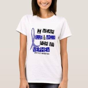 Abnutzung ALS I blau und Weiß für meinen Neffeen T-Shirt