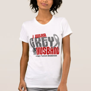 Abnutzungs-Grau des Hirntumor-I für meinen Eheman T-Shirt