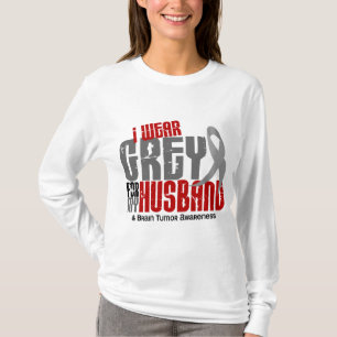Abnutzungs-Grau des Hirntumor-I für meinen Eheman T-Shirt