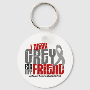 Abnutzungs-Grau des Hirntumor-I für meinen Freund Schlüsselanhänger