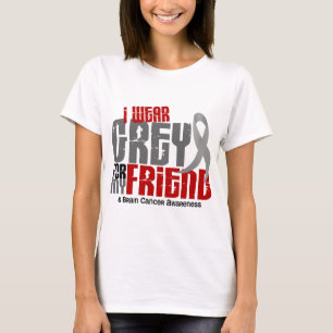 Abnutzungs-Grau des Hirntumor-I für meinen Freund T-Shirt