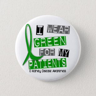 Abnutzungs-Grün der Nierenerkrankung-I für meine Button