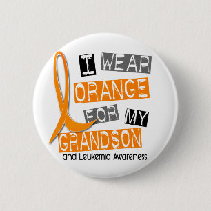 Abnutzungs-Orange der Leukämie-I für meinen Enke Button