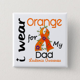 Abnutzungs-Orange der Leukämie-I für meinen Vater Button