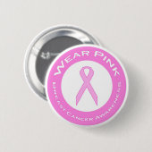 Abnutzungs-Rosa - Knopf Button (Vorne & Hinten)