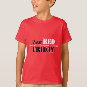 Abnutzungs-Rot am Freitag T-Shirt