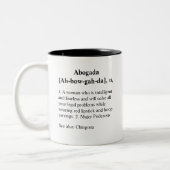 Abogada-Definition Zweifarbige Tasse (Links)