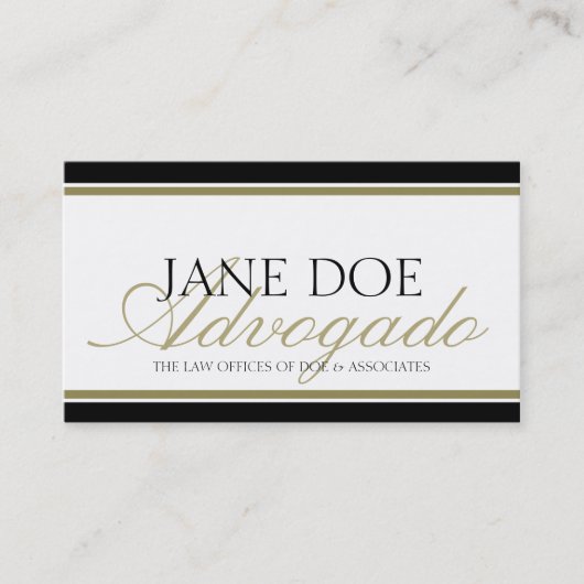 Abogado Advogado Visitenkarte (Vorderseite)