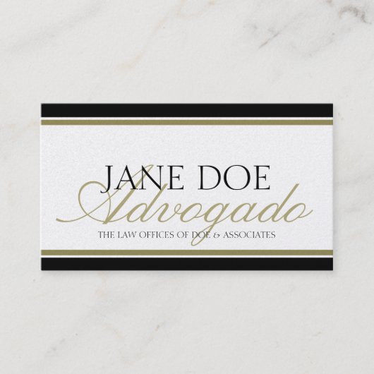 Abogado Advogado Visitenkarte (Vorderseite)