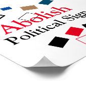 Abolische politische Zeichen Poster (Ecke)