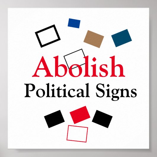 Abolische politische Zeichen Poster (Vorne)