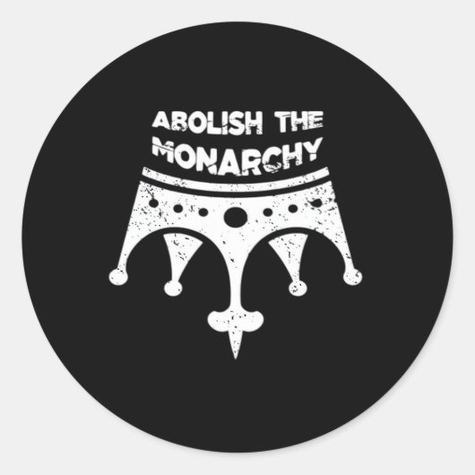 Abolish Anti No Kings In America Bumper Classic Runder Aufkleber (Vorderseite)